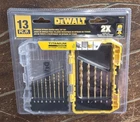 Dewalt 13PC Titanium Nitride Coated Drill Bit Set W/tough Case #DW1363 New. Price: $18.98.