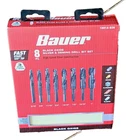 Bauer 8PC Black Oxide Silver & Deming Drill Bit Set With Case #59552 Used. Price: $43.00.
