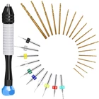 Micro Drill Bits Set With Pin Vise Small Hand - Manu New. Price: $17.69.