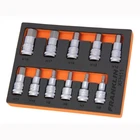 1/2" Drive Hex Bit Socket Set 6-19MM Pcs Franklin Tools XFH11 New. Price: $80.31.