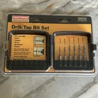 Craftsman Drill/tap Bit Set 6-32 To 1/4-20 6-PIECE Gauge Capacity New. Price: $15.95.