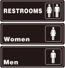 Restrooms 9X3 Inch, Acrylic For And Women Bathroom Signage Waterproof New. Price: $14.81.