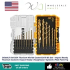 Dewalt DW1354 Titanium Nitride Coated Drill Bit Set Impact Ready Open. Price: $34.99.