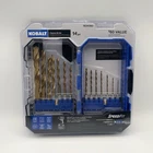 New Kobalt 14-PIECE Titanium Coated Hss Twist Drill Bit Set With Case. Price: $24.80.