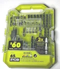 Ryobi 65 Pc Drill And Impact Drive Bit Set New. Price: $19.95.