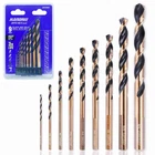 9 Piece Hss Twist Drill Bit Set Flat Shank 135 Split Point Metal Wood Plastic New. Price: $17.32.