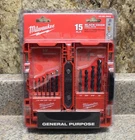 Milwaukee 48-89-2803 15PC Black Oxide Drill Bits New. Price: $29.99.