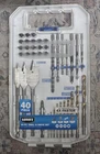 HART-40-PIECE Drill & Drive Bit Set For Wood/metal/pvc/masonry 135 Split Point Used. Price: $19.99.