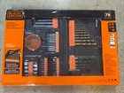 Black & Decker 79 Piece Project Kit Driver And Drill Set New. Price: $28.49.