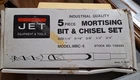 Jet Industrial Pc Mortising Bit & Chisel Set MBC-5 # 708585 1/4 To 3/4" Sizes Used. Price: $74.99.
