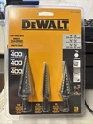 Dewalt Step Drill Bit - 3 Pieces (DWA17SET) New In Box. Price: $39.99.