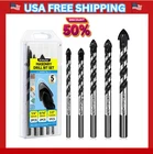 5 Pcs Masonry Drill Bit Set, Professional Carbide Concrete New. Price: $8.59.