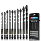 Dkibbith 4-FLUTE Serrated Masonry 10 Piece 3/16"-1/2" Drill Set New. Price: $39.53.