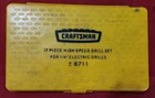 Craftsman 6711 High Speed Twist Drill Set Preowned Missing 3 Bits Used. Price: $14.99.