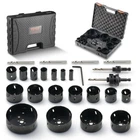 Vevor Hole Saw Kit 18 Pcs Blades 6 Drill Bits Hex Wrench Case Metal M42 New. Price: $75.22.
