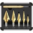 Tacklife PDH06A Classic Titanium Step Drill Bit Set & Automatic Center Punch New. Price: $14.99.