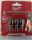 Milwaukee 49-66-4513 (3PK) Shockwave 5/16" Insert Nutdriver New. Price: $14.24.