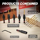 12 Pcs Adjustable Countersink Drill Bit Set With Magnetic Holder & Storage Box New. Price: $29.82.