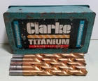 Clarke ( Metalworker ) Titanium Drill Set 21 Used. Price: $14.00.