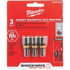 Milwaukee 49-66-4513 Shockwave 5/16 In. Insert Nut Driver (3 Pk) New. Price: $11.99.