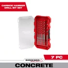 Shockwave Carbide Hammer Drill Bit Kit (7-PIECE) Milwaukee Hex Shank Pc Set New. Price: $23.30.