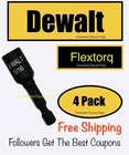 4 Dewalt 5/16" Flextorq Black Impact Rated Magnetic Hex Driver Nutsetter New. Price: $11.38.