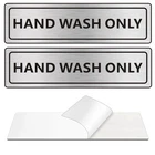 2 Pack Hand Wash Only Self-adhesive Waterproof Aluminum Metal For ... New. Price: $20.28.