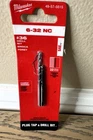 Milwaukee Tool 49-57-5515 6-32 Nc Straight Flute Plug Tap & No. 36 Drill Bit New. Price: $8.99.
