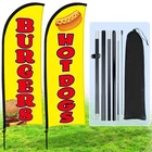 Buryeah 2 Sets Hot Dogs Burgers Feather Flag Banner Kit For 96 Inches, Yellow New. Price: $57.11.