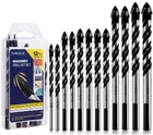12PCS Masonry Drill Bit Set For Concrete, Tile, Wood, Plastic, Glass, & Brick New. Price: $22.99.