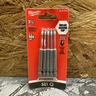 Milwaukee 48-32-4575 #1 Sq Recess Shockwave Impact 3-1/2" Bits (5 Pk) New. Price: $15.99.
