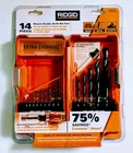 Ridgid 14PC. Black Oxide Drill Bit Set (14-PIECE) AC10142 Wood Metal Plastic New. Price: $24.88.