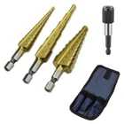 Titanium Step Drill Bit Set + Quick Change Locking Holder Attachment! New. Price: $13.89.