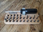 Brownells Precision Gunsmithing Magna-tip Screwdriver Set 25 Bits Usa Wood Base Used. Price: $65.00.