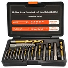 Uyecove 18PC Screw Extractor Set Left Hand Drill Bit Broken Bolt Remover New. Price: $58.99.