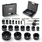 Vevor Hole Saw Kit 18 Pcs Blades 6 Drill Bits Hex Wrench Case Metal M42 New. Price: $72.97.