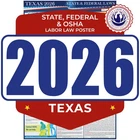 2026 Texas State And Federal Labor Law Poster - Osha 17" 40" English New. Price: $42.15.