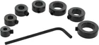 Drill Stop Bit Collar Set Kit Includes: 1/8", 3/16 1/4 5/16 3/8 7/16 New. Price: $11.99.