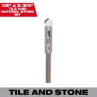 1/2 In. Carbide Tipped Bit For Drilling Natural Stone, Granite, Slate, Cer New. Price: $39.99.