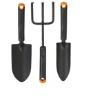 Fiskars Steel Garden Tool Set (3-PIECE) 1069044 Trowel, Cultivator, Transplanter New. Price: $24.99.