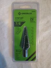 Greenlee GSB04 7/8" Step Bit #4 With 12 Hole Sizes New Sealed. Price: $49.99.