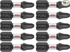 Bosch ITP2R21B 10-PACK In. Phillips/square #2 Impact Tough Screwdriving Insert New. Price: $16.90.