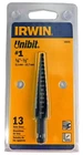Irwin Unibit 1 4 Inch Step Drill 8 To 2 For Thin Materials New. Price: $27.69.