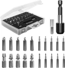 Nuovoware Damaged Screw Extractor Set, 22 Easy Out Stripped Pcs, Black New. Price: $21.19.