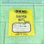 Ohmi Seiki V-05T T6X64L, Japan Screwdriver Bits Lot Bag (50 Pcs.), Dhltous. New. Price: $74.54.