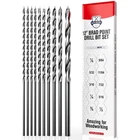 Baker And Bolt Extra Long 12" Brad Point Drill Bit Set For 1/8"-1/2" New. Price: $32.97.