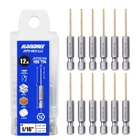 12 Pcs 1/16" Hex Shank Drill Bits For Quick Change Hss Titanium Coated 135 Degre New. Price: $28.41.