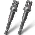 Oiiki Pack Square Socket Adapter Bit Set, Hex Impact 2PCS-1/4INCH New. Price: $12.99.