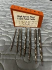 7 Pc Taper Bit Set W. L. Fuller High Speed Steel Point Drills Open. Price: $55.00.