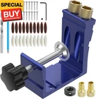 47PCS Pocket Hole Jig Adjustable Punch Locator 15 Degree Angle Drill Guide New. Price: $33.78.